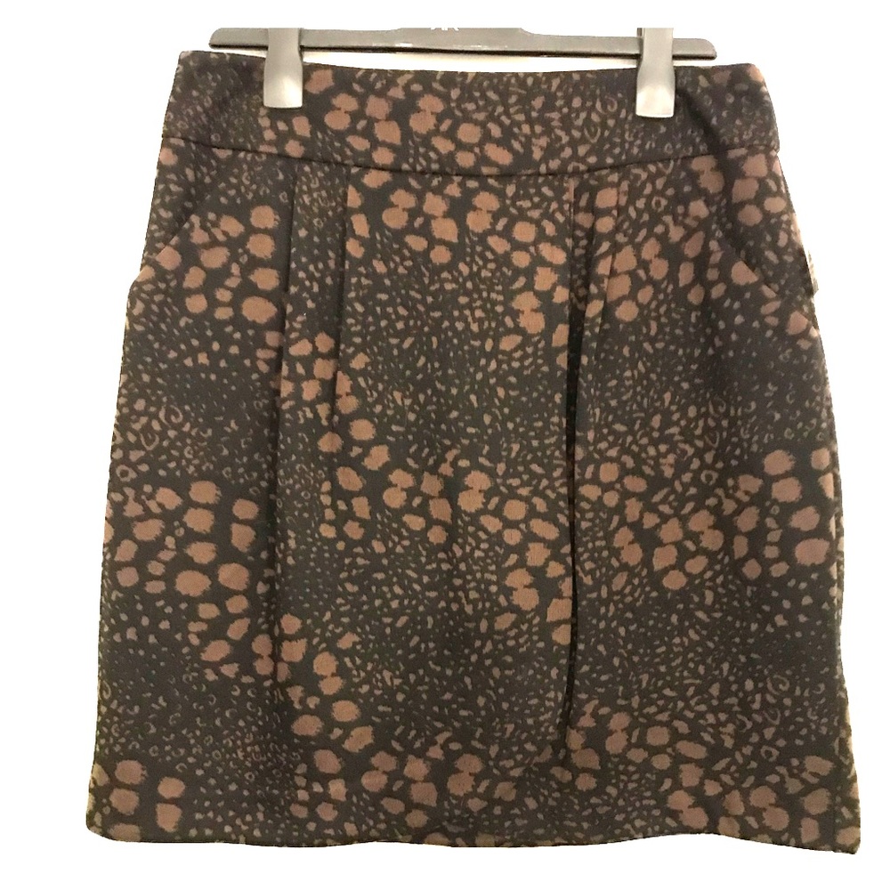 NWT CATO Brown and Black Pattern Tulip Skirt